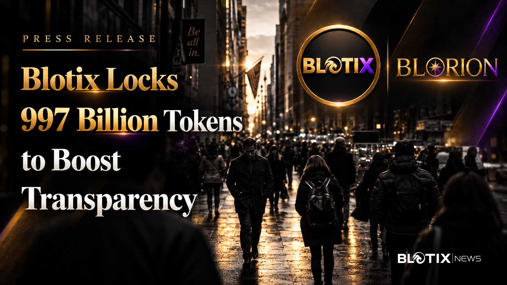 Blotix blocca 997 miliardi di token su Team Finance e rende verificabile on-chain il 99,7% della supply