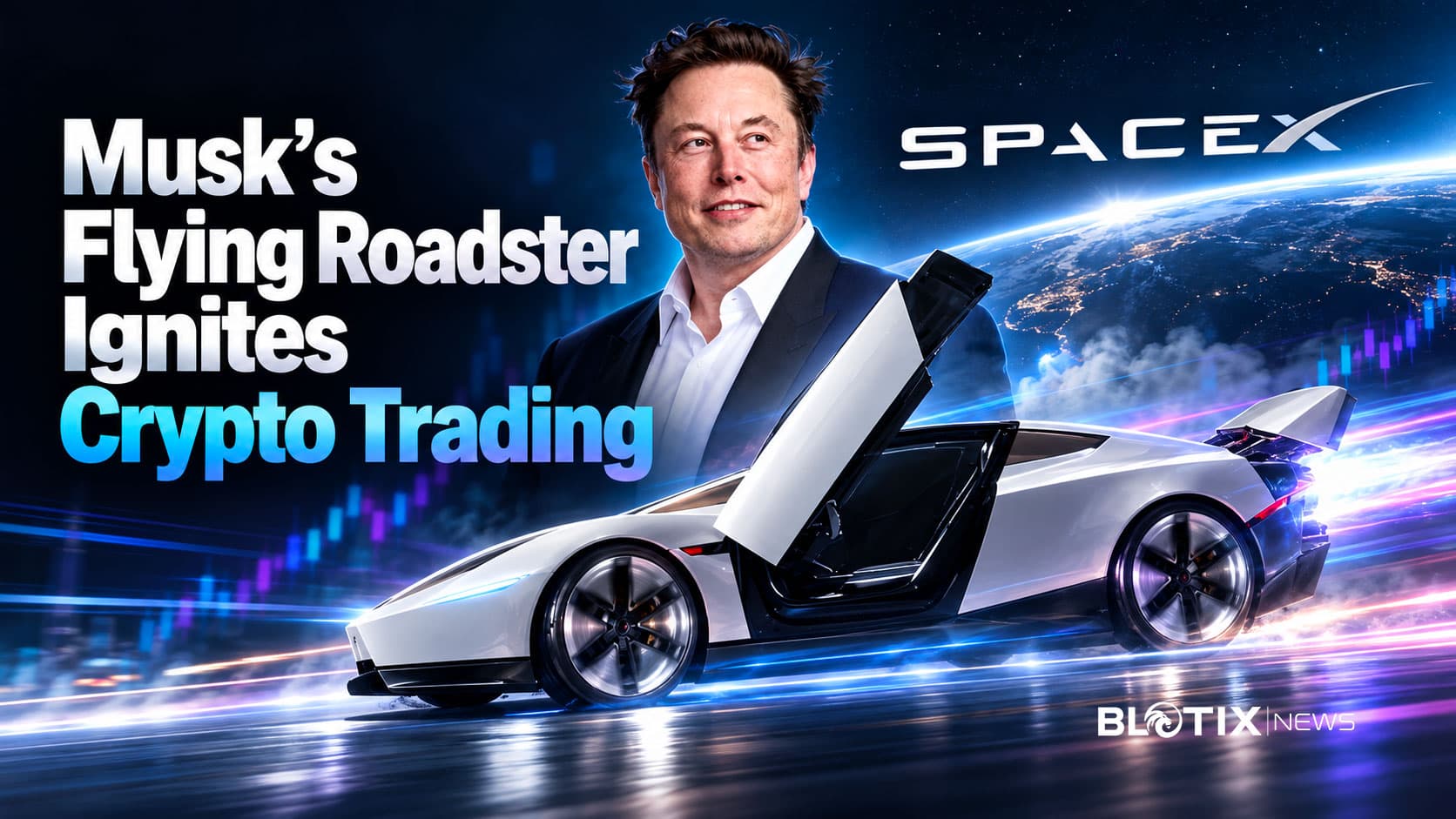 La Roadster volante di Musk scatena il trading crypto su Tesla