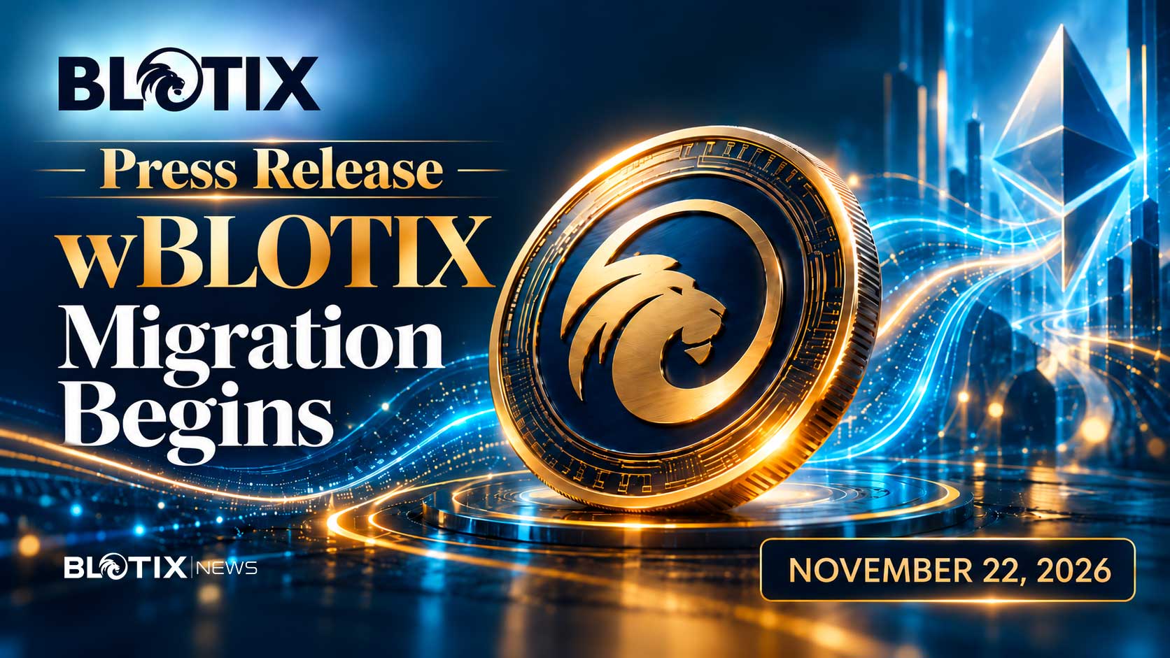 BLOTIX lancia wBLOTIX e fissa al 22 novembre la scadenza per migrare i vecchi token