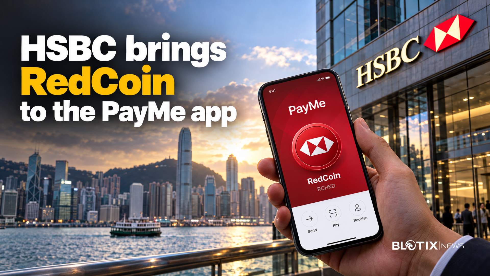 HSBC lancia RedCoin su PayMe: stablecoin e pagamenti quotidiani a Hong Kong