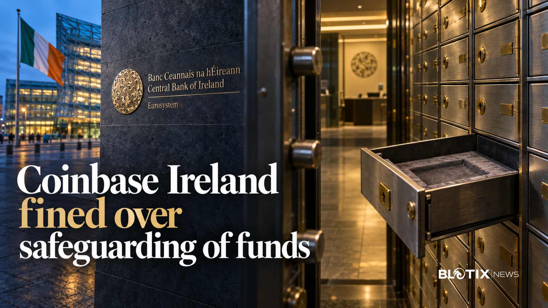 Banca Centrale d’Irlanda: multa da 3,25 milioni a Coinbase Ireland
